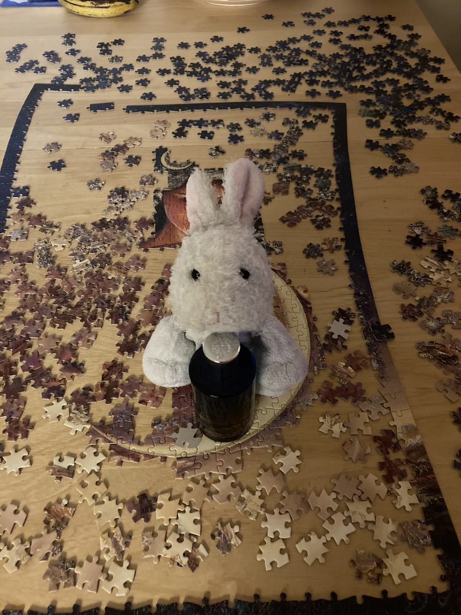 Niny at the puzzle